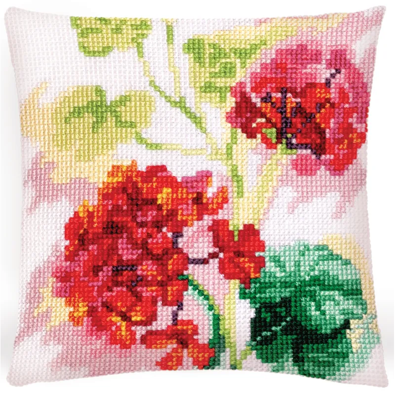 Kissen-Set Rote Geranie 40 x 40 cm CDA5418