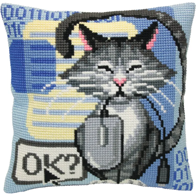 Kissen Set Katze und Maus 40 X 40 cm CDA5404