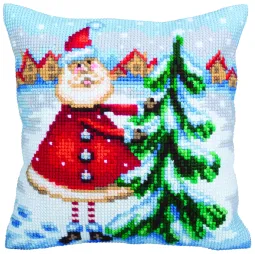 Kit coussin Père Noël de Laponie 40 X 40 cm CDA5354