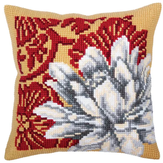 Kit coussin Lotus blanc 40 X 40 cm CDA5331