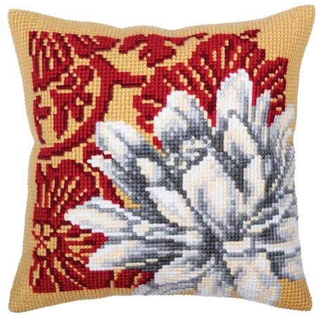 Kit coussin Lotus blanc 40 X 40 cm CDA5331