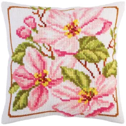 Kit coussin Magnolia rose 40 X 40 cm CDA5291