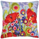 Cushion kit Red poppies 40 X 40 cm CDA5234