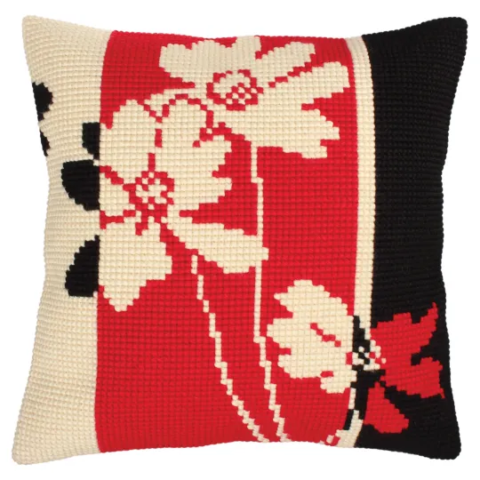 Kit coussin Rouge et Noir 40 X 40 cm CDA5229