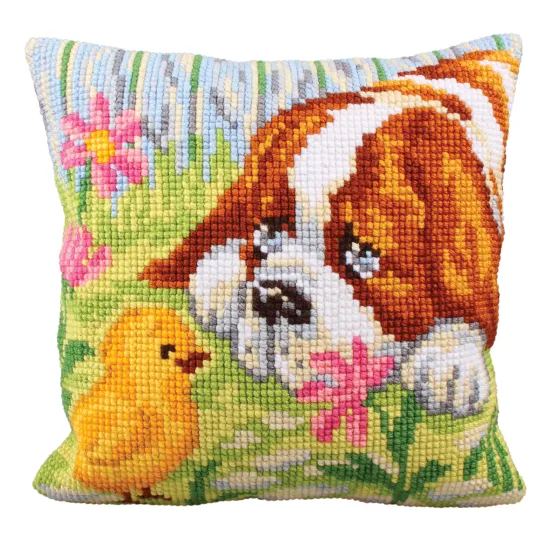 Kissen-Set Encounter - Hund und Küken 40 X 40 cm CDA5209