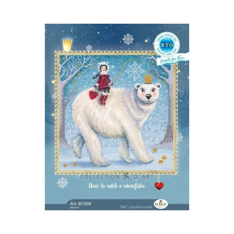 Cross-stitch kit "How to catch a snowflake" RTOM1006