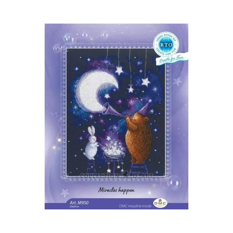 Kit de point de croix "Les miracles arrivent" RTOM950