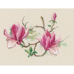 Siuvinėjimo kryželiu rinkinys "Magnolijos žiedai" M730