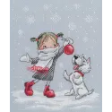 Cross-stitch kit "Dancing with snowflakes" M652