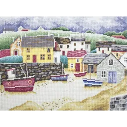 Cross-stitch kit "Fisherman`s village" M390