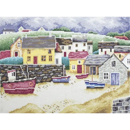 Cross-stitch kit "Fisherman`s village" M390