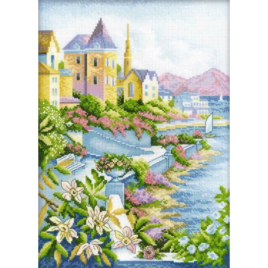 Cross-stitch kit "Town by the Sea" M248