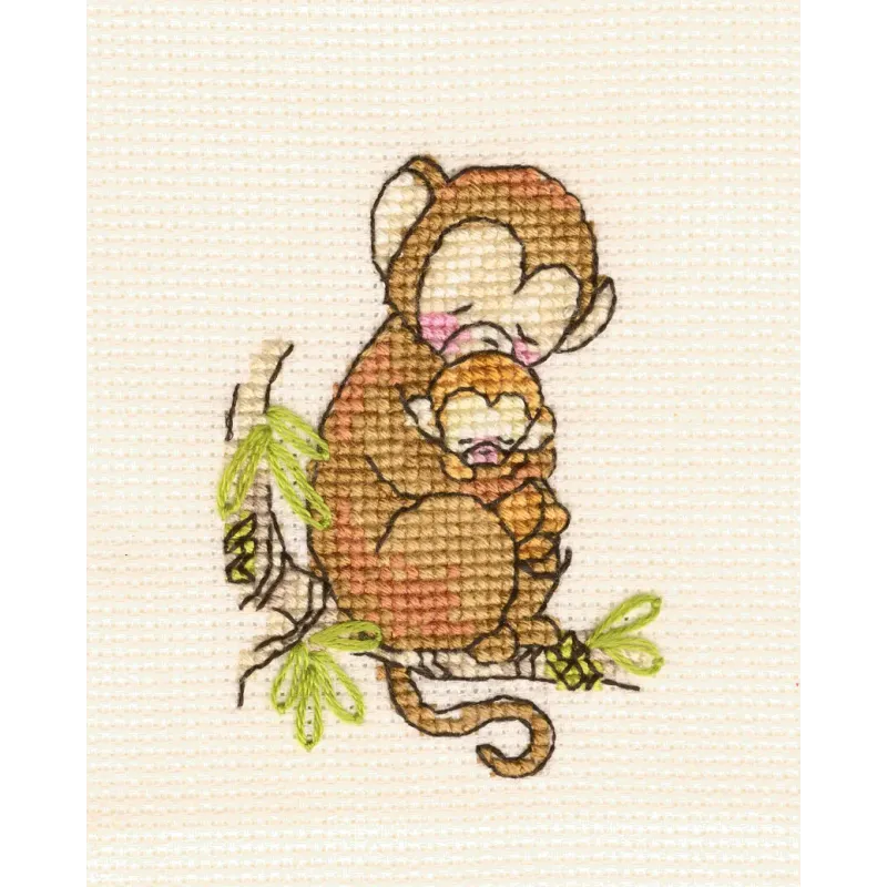 Miniatur Stickerei & Kreuzstich Set mit Rahmen RTOFA033