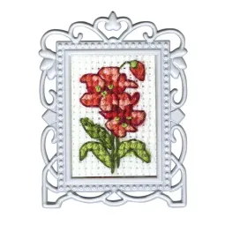 Miniature embroidery & cross stitch kit with frame RTOFA027