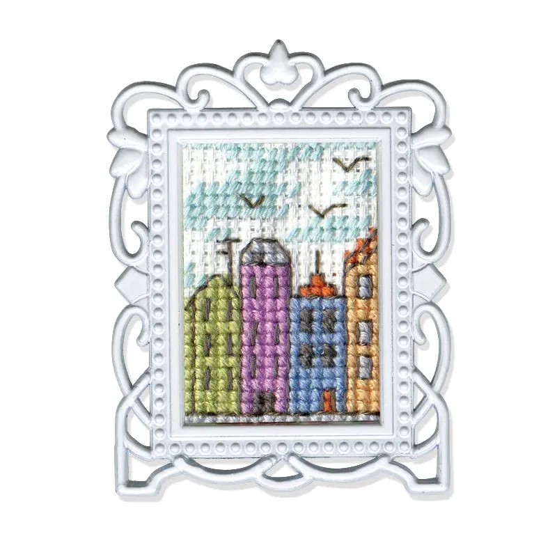 Miniatur Stickerei & Kreuzstich Set mit Rahmen RTOFA020