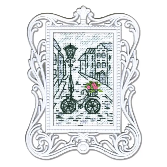 Miniature broderie & point de croix avec cadre RTOFA012