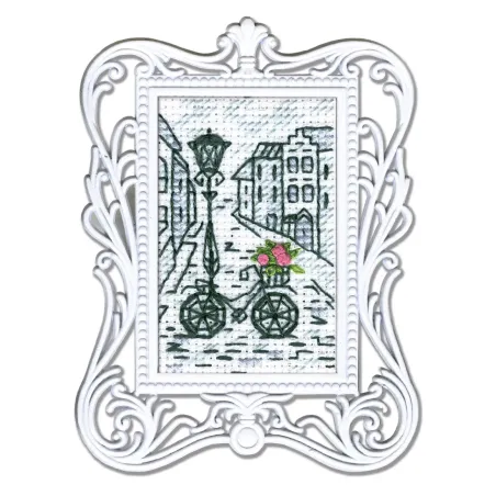 Miniature broderie & point de croix avec cadre RTOFA012