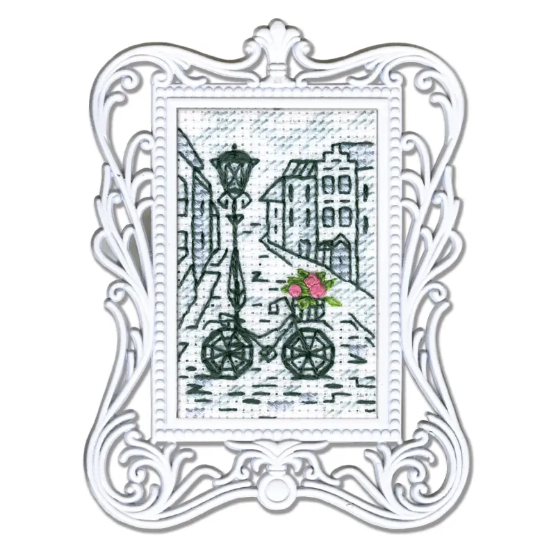 Miniatur-Stick- und Kreuzstich-Set mit Rahmen FA012