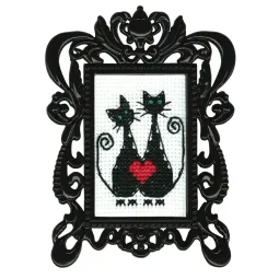 Miniature embroidery & cross stitch kit with frame FA004