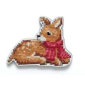 Cross-stitch kit with perforated wooden form EHW036