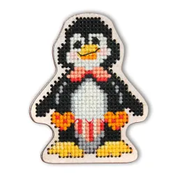 Cross-stitch kit with perforated wooden form EHW025