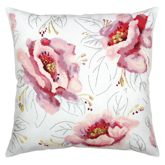 Kreuzstich-Set "Zärtlichkeit rosa Blumen" RTOCU050