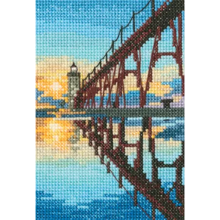 Kreuzstich-Set "Brücke zur Manistee North Pierhead Lighthouse" C304