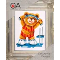 Gobeleno rinkinys su spausdintu drobės 14x18 Sporty Bear CDA3176K