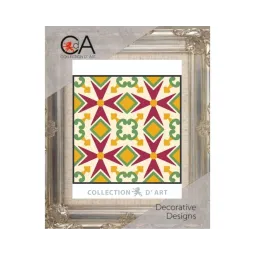Tapestry Kit with printed canvas 14x14 Ornament CDA3004K