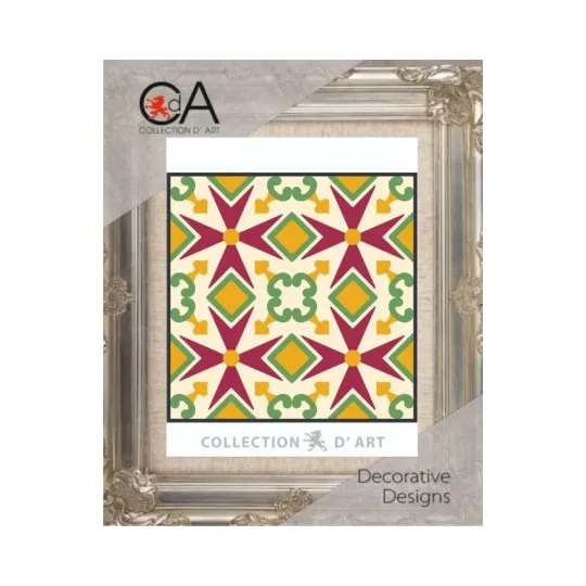 Kit de tapisserie avec toile imprimée 14x14 Ornement CDA3004K