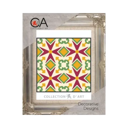 Tapestry Kit with printed canvas 14x14 Ornament CDA3004K