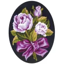Bedruckte Leinwand 18x24 Rosenstrauß, Oval CDA7024