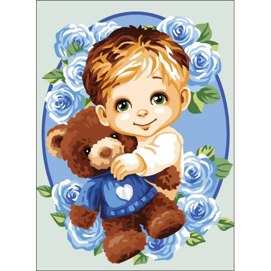 Printed Canvas 22x30 Teddy bear for a boy CDA6337