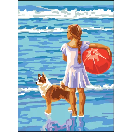 Printed Canvas 22x30 Girl with ball CDA6322