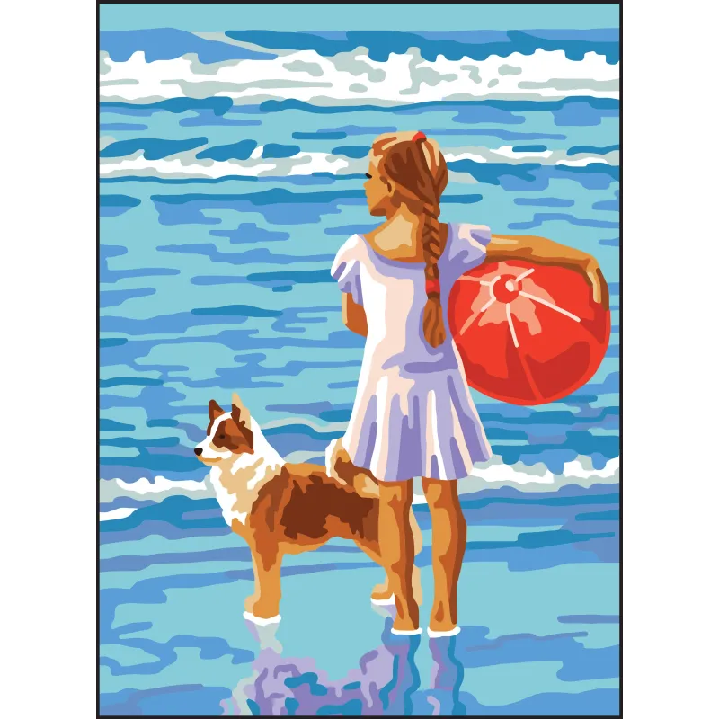 Printed Canvas 22x30 Girl with ball CDA6322