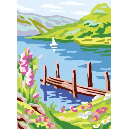 Spausdinta drobė 22x30 Ežeras CDA6311