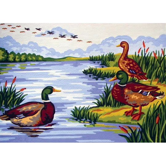 Bedruckte Leinwand 22x30 Mallard Lake CDA6237
