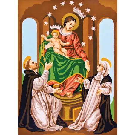 Toile imprimée 22x30 Vierge à l'enfant CDA6214