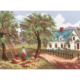 Bedruckte Leinwand 22x30 Herbstszene CDA6187