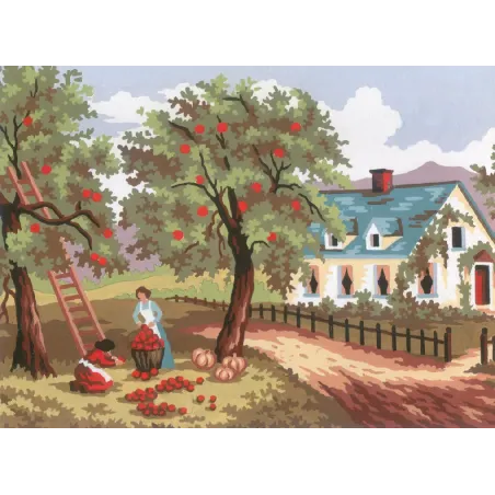 Atspausdinta drobė 22x30 Rudens scena CDA6187