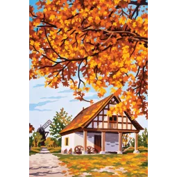 Printed Canvas 22x30 Autumm Barnyard CDA6169