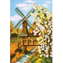 Toile Imprimée 20x30 Cottage Moulin CDA6137