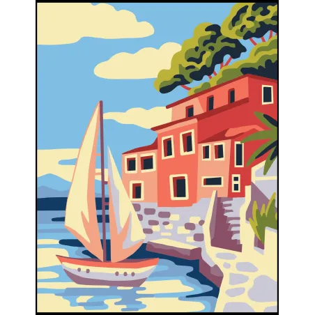 Toile imprimée 14x18 Au bord de la mer CDA3382