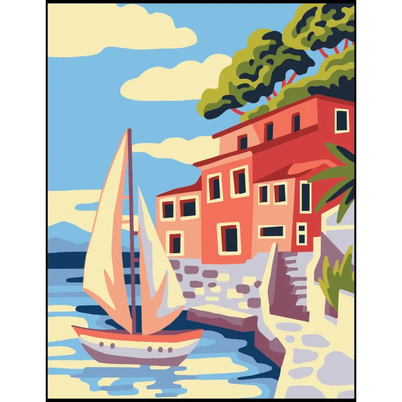 Toile imprimée 14x18 Au bord de la mer CDA3382