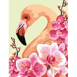 Toile imprimée 14x18 Flamant rose CDA3360