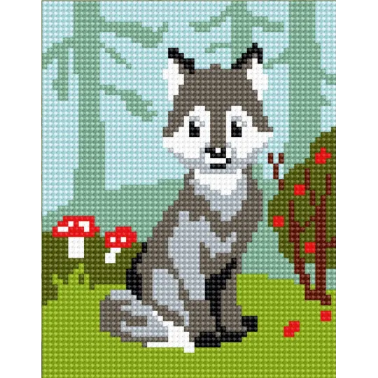 Printed Canvas 14x18 Wolf-cub CDA3320