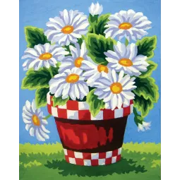 Printed Canvas 14x18 White Daisies CDA3284
