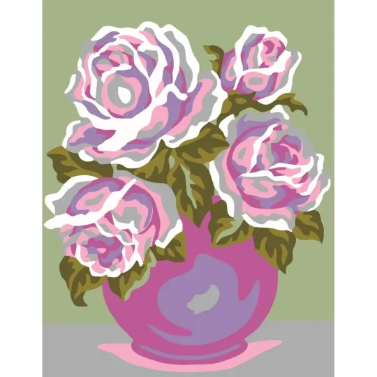 Toile imprimée 14x18 Fleurs dans un vase CDA3239