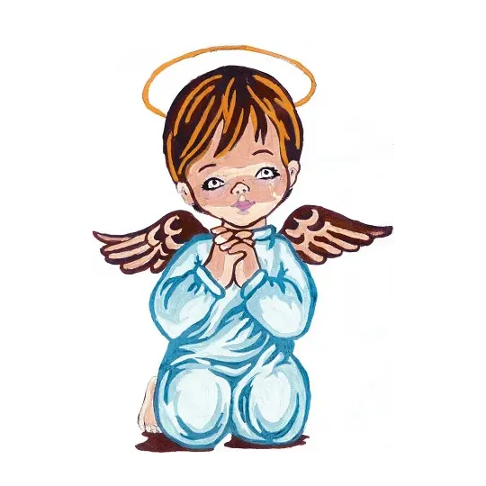 Printed Canvas 14x18 Boy Angel Praying CDA3203