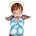 Printed Canvas 14x18 Boy Angel Praying CDA3203